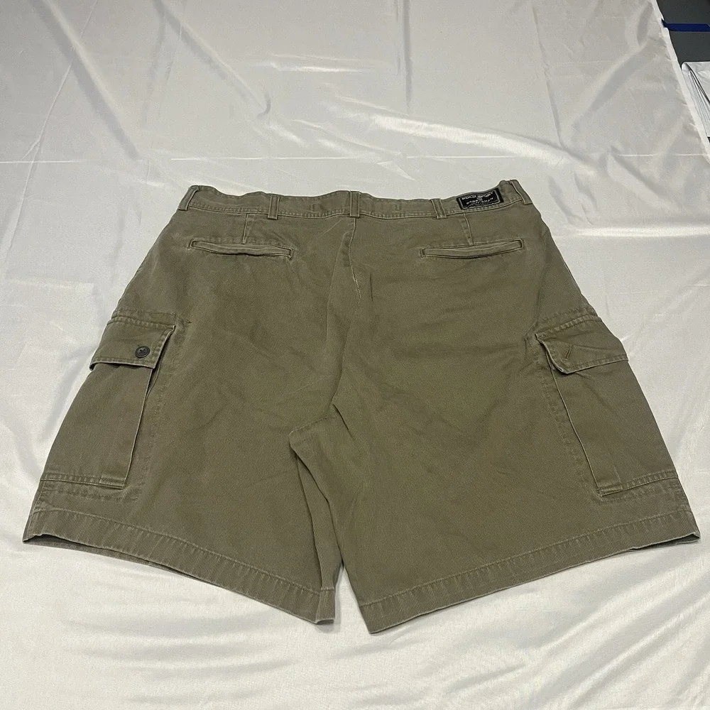 VTG Polo Sport Sportsman Ralph Lauren Cargo Shorts Men's 38 Olive Brown OG 9